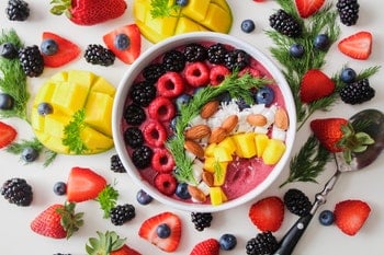 Regenboog eten en goede voedingsstoffen