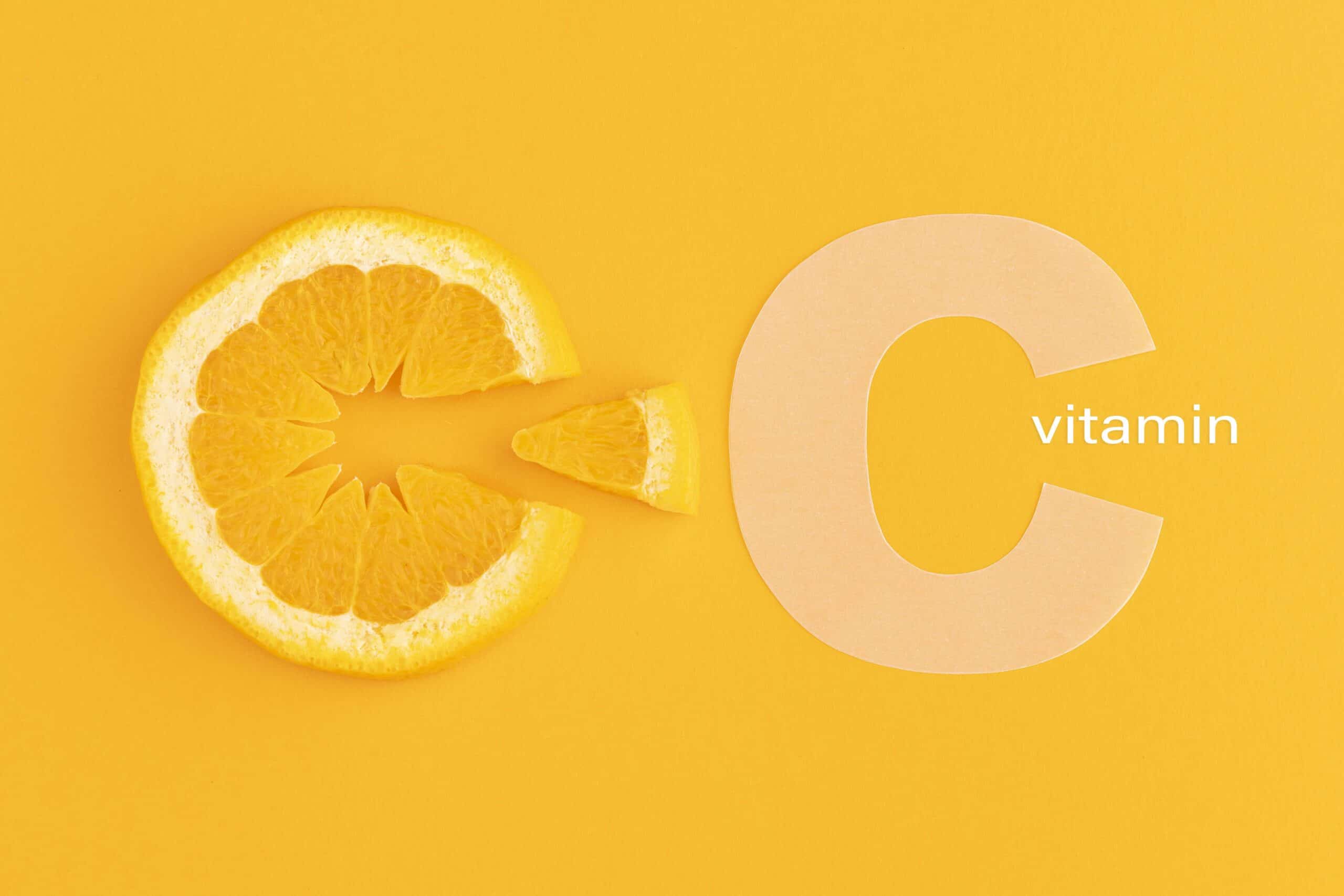close up food complements with orange scaled